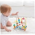 thumbnail image 3 of Binwennn Bead Maze Toys Wooden Activity Cube For Toddlers Educational Bead Maze Toy Wooden Activity Table Wooden Bead Maze Toys Toddler Roller Toys Kids Play Kids Makeup Table with Piano Beehive Game, 3 of 4