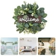 thumbnail image 7 of Artificial Wreath Leaves Branch Garland - Welcome Sign Door Wreath for Living Room Wall Decoration, 7 of 7