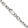 thumbnail image 4 of Auriga Fine Jewelry 925 Sterling Silver 3.95 mm Beveled Oval Cable Chain Necklace for Women 26", 4 of 6