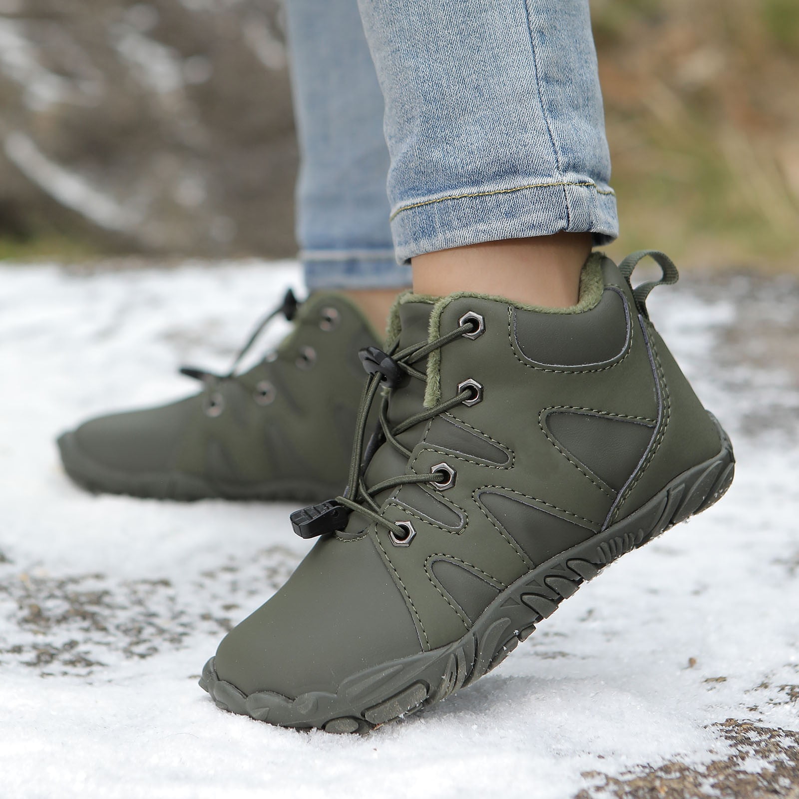 FhsagQ Boots Kids Hiking Boots Children's Five Finger Warm Thick - Main Image