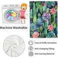 thumbnail image 4 of Succulent and Cactus Blanket Plant Garden Throw Blankets Gifts for Kids Adult Lightweight Soft Fleece Cozy for Sofa Couch Bed Room Birthday Boho Spring Decor 40x50in, 4 of 6