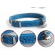 thumbnail image 2 of Veeki Collar ajustable de terciopelo suave y seguro para gatos con diamantes brillantes y campanas, 11 pulgadas para perros y gatos pequeños (azul), 2 of 5
