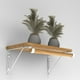 thumbnail image 5 of Soportes para estantes y barras de armario, con gancho ajustable Eau, blanco, paquete de 4, 5 of 7
