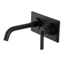 Kingston Brass KS8110CTL Continental Single-Handle Wall Mount Bathroom Faucet, Matte Black