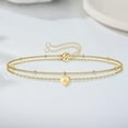 thumbnail image 5 of Jierger Gifts Heart Initial Bracelets 1 Gold Plated Layered Initial Bracelets Heart Initial Bracelets Valentines Day Gifts Initial Bracelets for Teen Girls Women for Birthday Gifts, 5 of 5