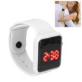 thumbnail image 3 of Montre Numérique pour Enfants, Bracelet en Silicone Étanche Résistant aux Rayures Écran LED Forme Quadrilatère Design Rétroéclairé Montre Numérique pour Étudiants, 3 of 8