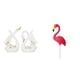 thumbnail image 1 of Elegante Escultura De Cerámica De Cisne Y Flamenco Para Estantería, Armario Y Decoración De Jardín, Adorno Festivo De Primavera., 1 of 8