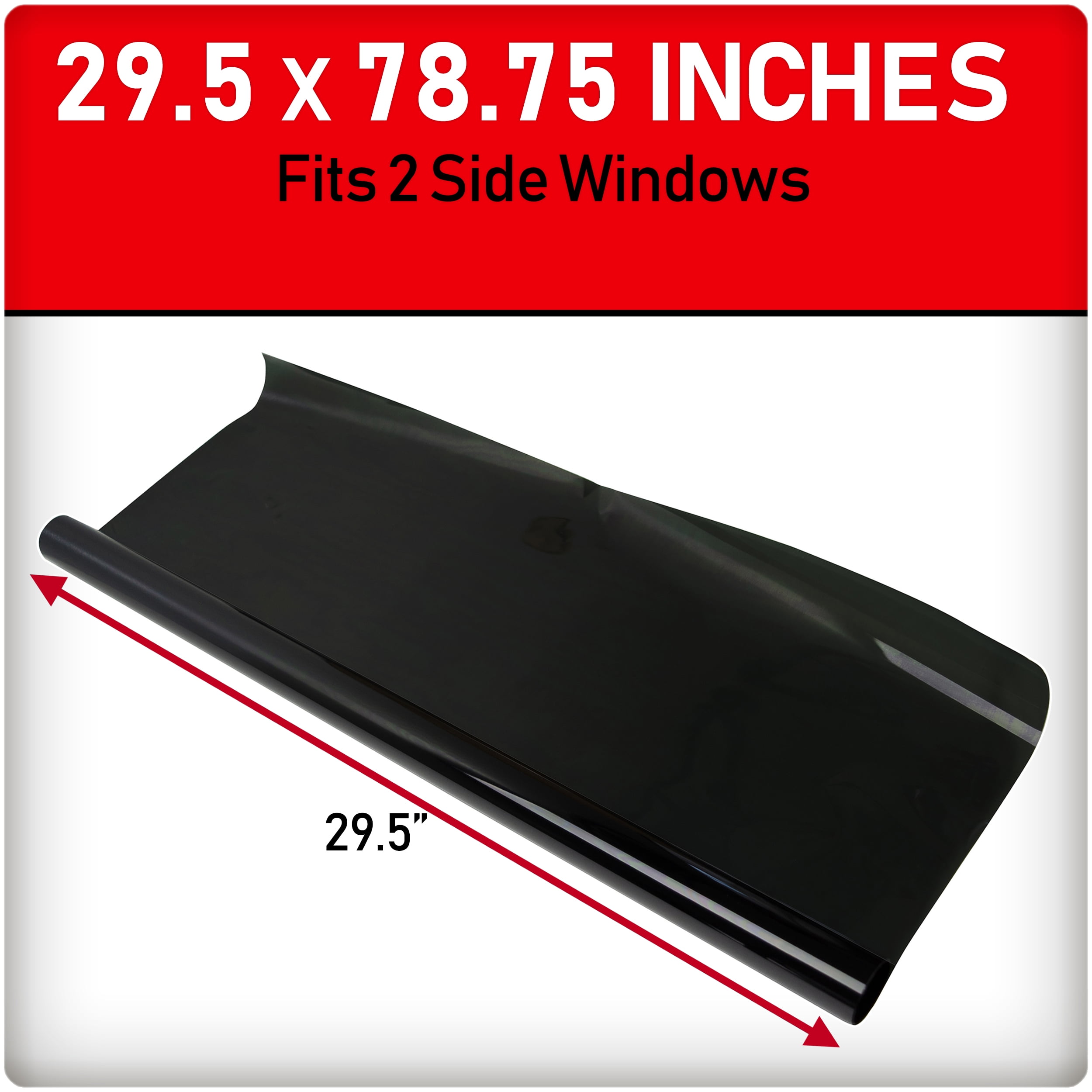 (2 pack) Black Magic Premium Truck Window Tint Film, 20% VLT