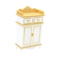 thumbnail image 4 of Miniatura de casa de muñecas a escala 1/12, mueble en miniatura, ligero, casa de muñecas pequeña Oro blanco, 4 of 9
