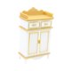 thumbnail image 4 of Gabinete en miniatura para casa de muñecas a escala 1/12, muebles para casa de muñecas, muebles pequeños Oro blanco, 4 of 9