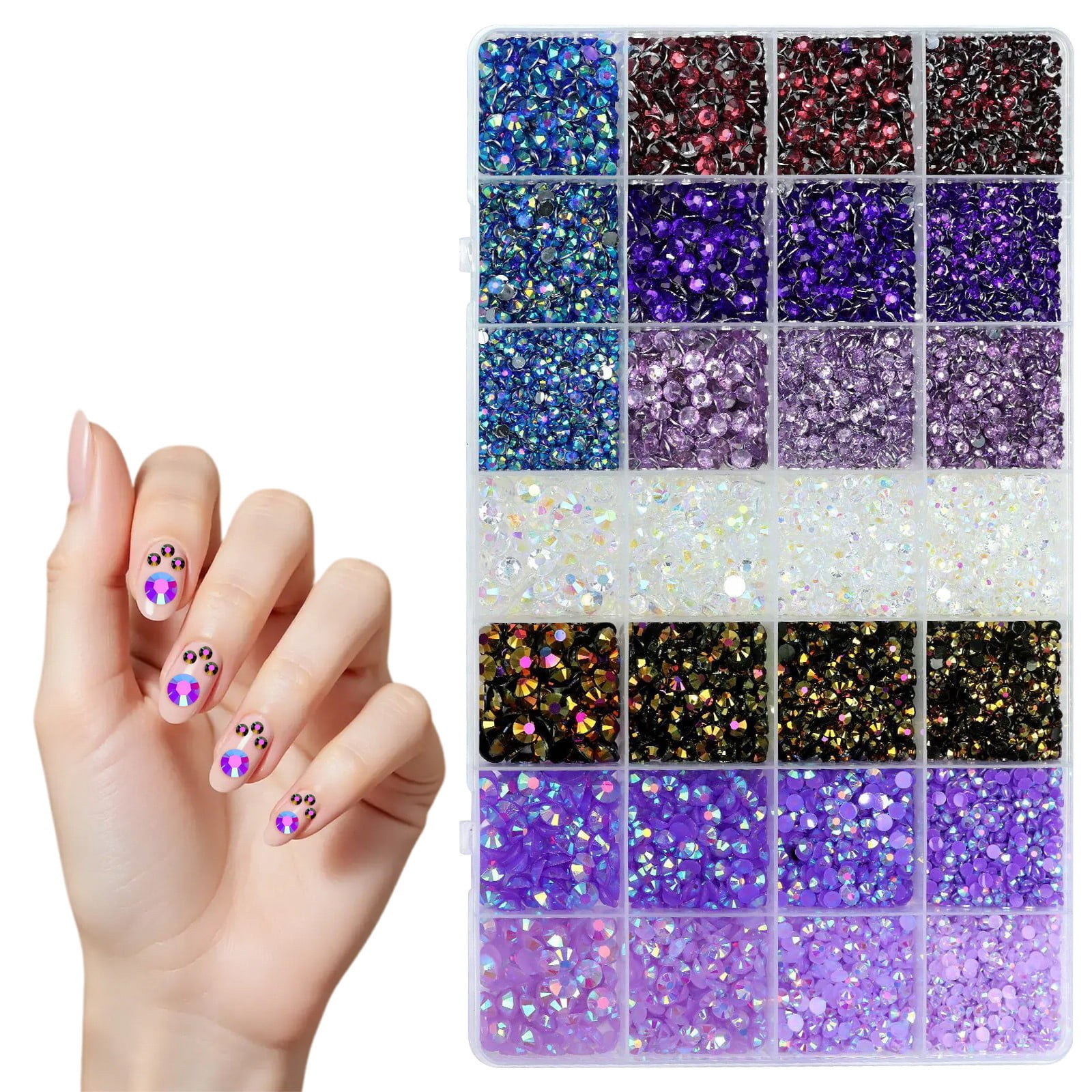 Flat Back Gemstone Resin Jelly Rhinestone Bedazzling Kit with Glue Tweezers Pen for Clothing Shoes Bag Decoration Diy Crafts Jewelry Making