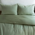 thumbnail image 2 of French Linen and Cotton Duvet Cover & Sham Set - Twin/Twin XL - Matcha | BOKSER HOME, 2 of 5
