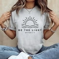 thumbnail image 2 of Chris.tian Be The Light Shirts for Women Bible Verse Shirts Jesus Religious Faith Tshirts Inspirational Tees Tops, Women's Graphic Tee 100% Cotton by TBun, Full Sizes S-5XL, 2 of 5