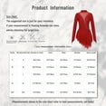 thumbnail image 5 of TiaoBug Women's Figure Ice Skating Dress Long Sleeve Irregular Gymnastics Dance Dresses White L, 5 of 7