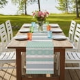 thumbnail image 4 of Table Runners 108 Inches Long Dress Scarves, Farm Fruits Farmhouse Coffee/Dining/Kitchen Table Runner for Living Room, Watermelon Lemons Peach Green Grey Striped 13x108 Inch, 4 of 9