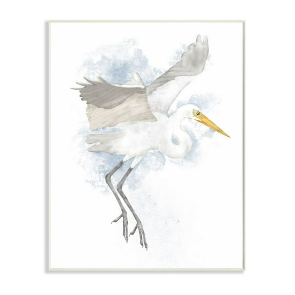 Stupell Industries White Stork Open Wings Simple Animal Illustration Graphic Art Unframed Art Print Wall Art, 13x19, by Jade Reynolds