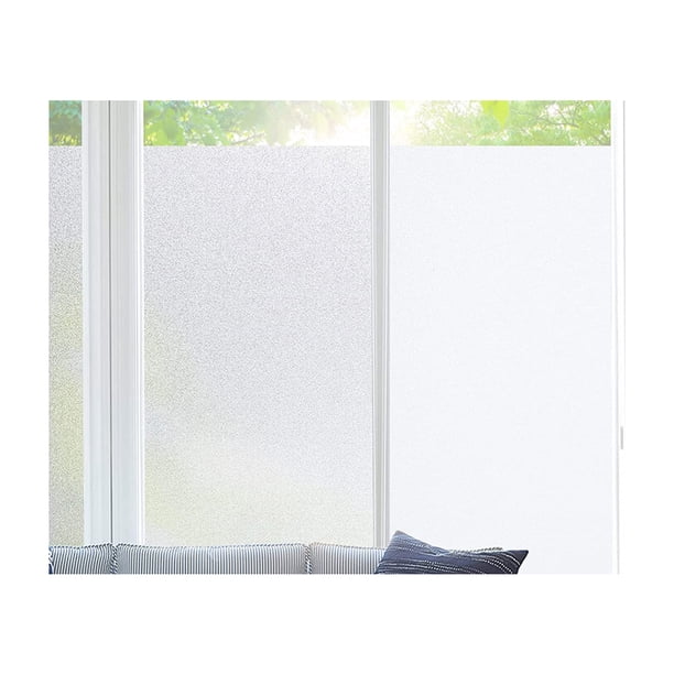 Matsuzay Película de ventana esmerilada para el hogar, oficina, Hotel, accesorios de Hardware, pegatina de privacidad autoadhesiva, películas Tratamientos de ventanas Blanco 75*300cm