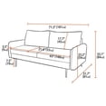 thumbnail image 2 of Enor Furniture Casey 70" Upholstered Modern Velvet Sofa in Black, 2 of 8