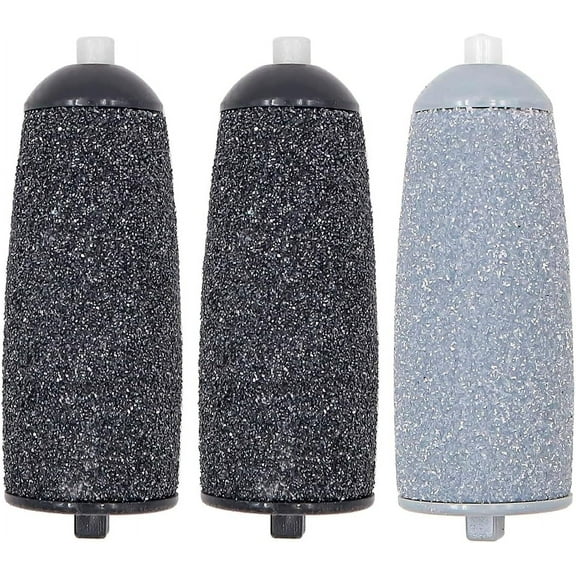 3PCS Foot File Replacement Rollers Compatible with Flawless Pedi for Electric Foot File Cracked Heels Calluses Dead Skin