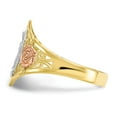thumbnail image 4 of 10K Two-Tone Gold Ring Band Themed & Rhodium Our Lady of Guadalupe, Size 5, 4 of 5