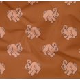 thumbnail image 4 of oneOone Organic Cotton Poplin Twill Fabric Rabbit Block Print Fabric By Yard 42 Inch Wide, 4 of 4