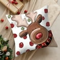 thumbnail image 5 of Christmas Reindeer Painted Decorative Throw Pillow Covers, Festive Cushion Case for Couch, Sofa, Bedroom, and Living Room, Soft And Skin Friendly Perfect for Xmas Home Decor, 5 of 6