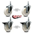 thumbnail image 2 of 4 Inch Nylon 10MM Threaded Stem Caster Set 2 Brakes SCC, 2 of 2