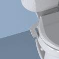 thumbnail image 3 of Brondell Bidet Attachment for Toilet SS-250 SimpleSpa Fresh Water Spray with Adjustable Water Pressure Side Arm Control, Slim Bidet Sprayer, Silver Knob (Dual Nozzle), 3 of 10