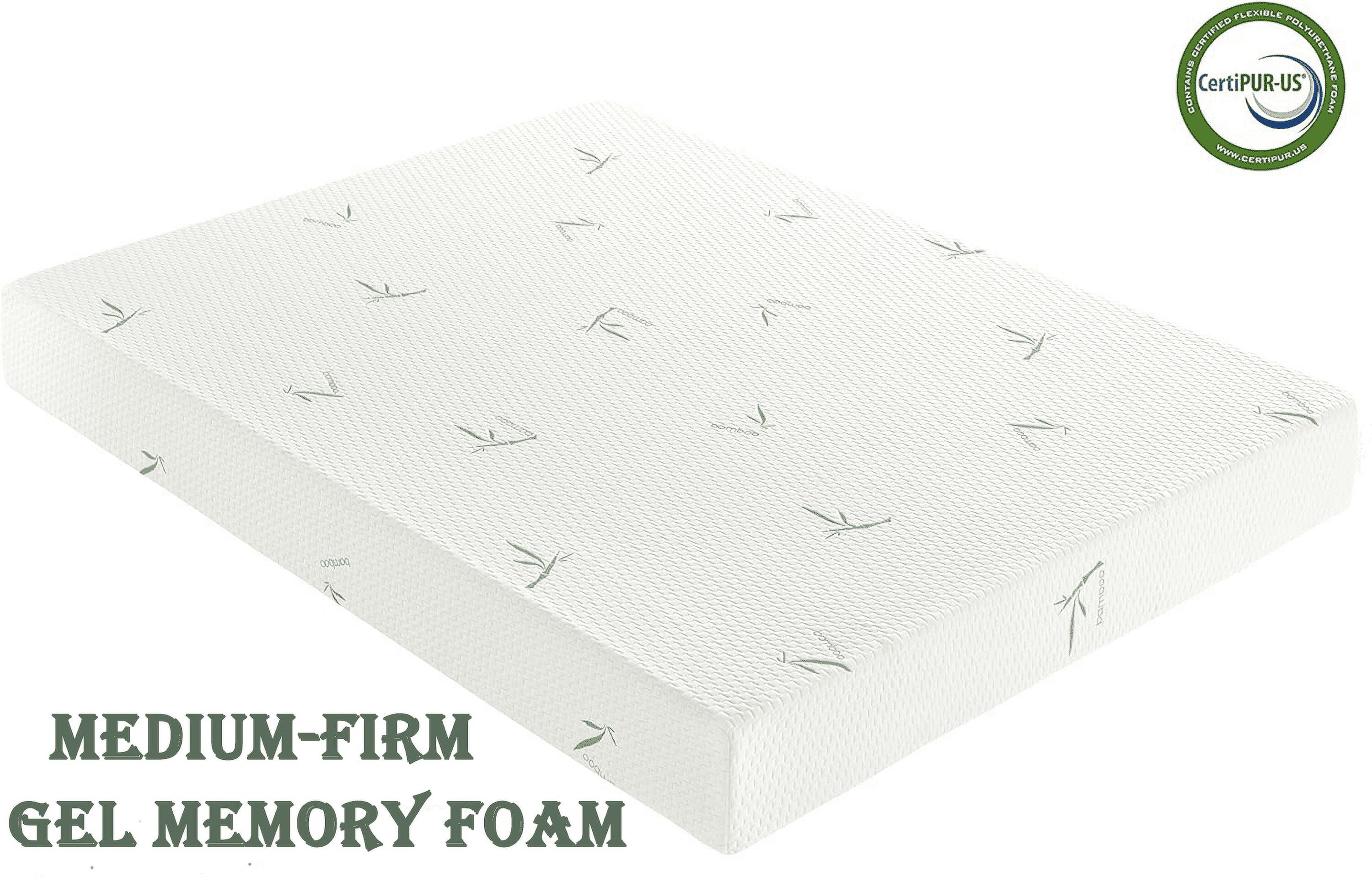 8 Inch Memory Foam Mattress,Twin Size, Medium-Firm Bed Mattress with Bamboo Cover, Breathable Gel Mattress, Pressure Relief, in a Box for Bunk Bed, Trundle Bed, CertiPUR-US Certified