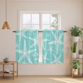 thumbnail image 3 of Aqua Starfish Kitchen Curtains 54 Inch Length, Summer Coastal Nautical Ocean Classic Tiers Curtains for Bathroom Bedroom Cafe, Light Filtering Small Window Treatment Short Drapes 2 Panels 42"Wx54"L, 3 of 9