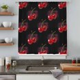 thumbnail image 5 of Black Cherry Sheer Curtains 108 Inches Extra Long, Farmhouse Watercolor Cherries Fruits Light Filering Curtains, Privacy Drapes Simi Floor to Veiling Curtain for Living Room Large Window Treatment, 5 of 9