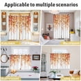 thumbnail image 6 of Orange Eucalyptus Leaves Kitchen Curtains 84 Inch Length, Spring Floral Summer Botanical Grommet Top Bedroom Living Room Curtains, Light Filtering Cafe Curtain Drapes 2 Panels Set 104''x84'', 6 of 9