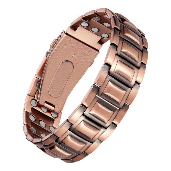 Copper Bracelet of Men, Magnetic Bracelet 99.99% Pure Copper Magnetic Bracelets, Adjustable Length