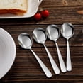 thumbnail image 4 of Premium 7" Louise Soup Spoons, 18/10 Stainless Steel, Dishwasher Safe (4 PCS), 4 of 7