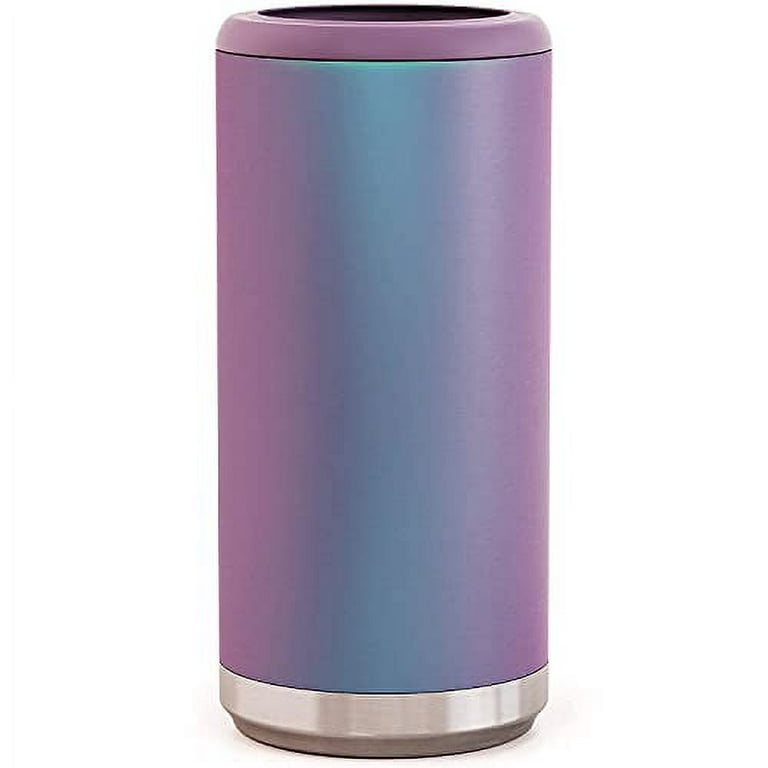 Maars Skinny Can Cooler for Slim Beer & Hard Seltzer | Stainless Steel 12oz  Sleeve, Double Wall Vacuum Insulated Drink Holder - Glitter Rose Gold