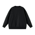 thumbnail image 5 of Womens Oversized Sweaters Ribbed Knit Details Soft Knit Pullover Long Sleeve Tops Casual Fall Crewneck Sweatshirts (2XL, Black), 5 of 6