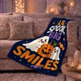 thumbnail image 6 of Playful Halloween Ghosts Pumpkin Whimsical, Festive Halloween Scene, Warm Flannel Blanket for Living Room and Family Room, Art Lovers Halloween Gift, Festive Home Decor, 6 of 9