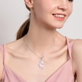 thumbnail image 5 of XATENJE Rose Quartz Necklace 925 Sterling Silver Butterfly Pendant Necklace Pink Crystal Necklace Rose Quartz Jewelry for Women, 5 of 6