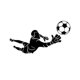 thumbnail image 1 of Football Sport Soccer R Art Viny Removable Sticker, 1 of 5