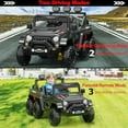 thumbnail image 3 of EastVita Ride on Car with 6 EVA Wheels&4WD, 24V Battery Powered Electric Car for Ages 3-6 Kids, Electric Vehicle with Remote Control, 4 motors, 3 Speeds, Music, Red black, 3 of 7