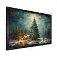 thumbnail image 2 of Designart "Festive Firs Minimalist Christmas Forest I" Floral Framed Wall Art Decor - Traditional Green Tree Pine Entryway Framed Wall Art, 2 of 6