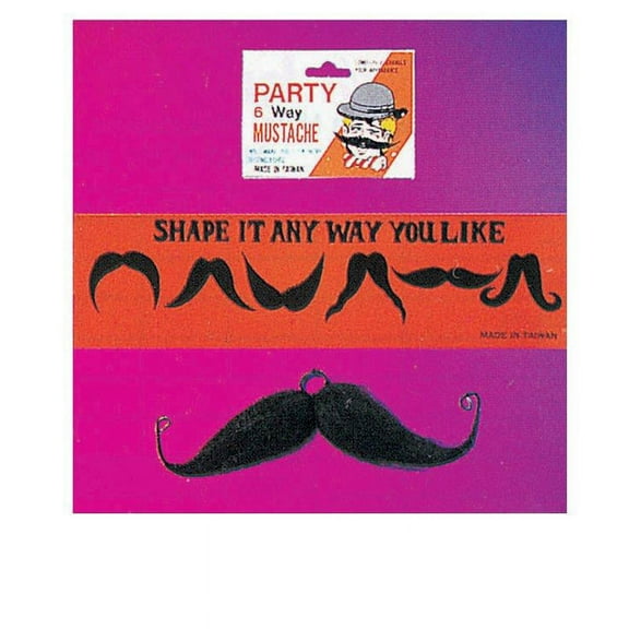6-Way Moustache Adult Halloween Costume Accessory