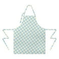 thumbnail image 2 of Light Blue and Cream Checkered Pattern Apron-Garden Aprons for Women with Pockets-Cotton Linen Waterproof Kitchen Cooking Gardening Aprons Adjustable for Kitchen,Cooking,BBQ and Salon 33x27 Inch, 2 of 7