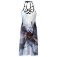 thumbnail image 4 of SMihono Robe d'Été pour Femmes Grande Taille Mode Femmes Décontractée Aguichant à Col en V Robes Imprimées d'Été Sans Manches à Lacets Robe Chandail, 4 of 4