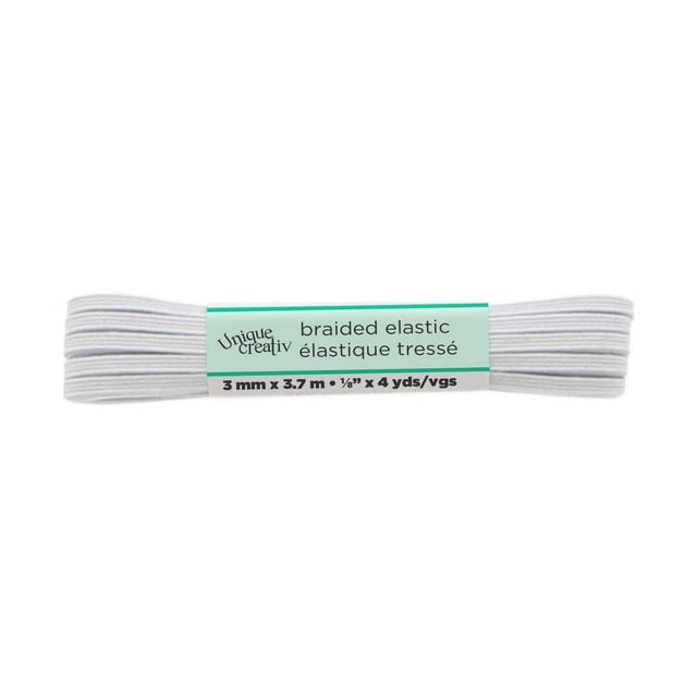 Unique Creativ White Braided Elastic