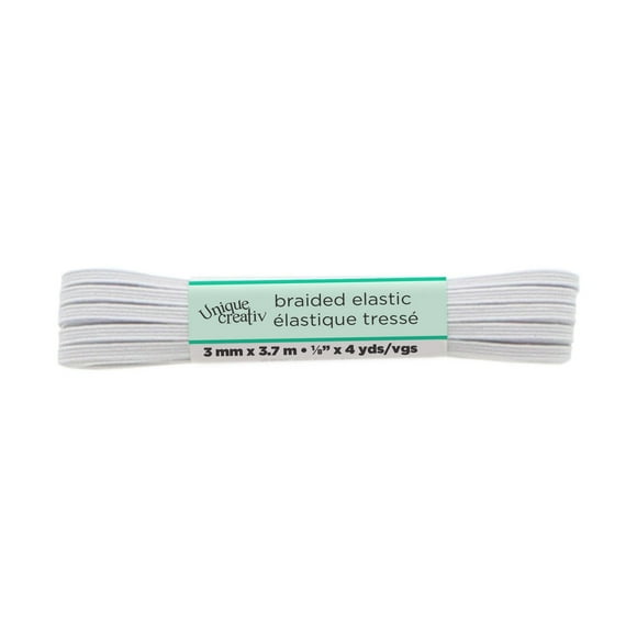 Unique Creativ White Braided Elastic