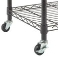 thumbnail image 3 of TRINITY BASICS® Bamboo Top Kitchen Cart w/ Basket - Dark Bronze, 3 of 6