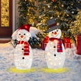 thumbnail image 5 of 3pcs Christmas Snowman Acrylic Garden Stakes Set, LED Light-up Outdoor Decorations, Manual Assembly Luminescent Yard Ornaments for Holiday Garden Lawn Christmas Decoration, Weather-Resistant, C, 5 of 6