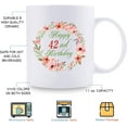 thumbnail image 5 of 42nd Birthday Gifts for Women - Happy 42nd Birthday with A Garland Birthday Mug - 42 Year Old Present Ideas for Mom, Daughter, Sister, Wife, Friend, Aunt - 11 oz Coffee Mug (42nd Birthday Gift), 5 of 6