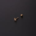 thumbnail image 5 of Pendientes de acero de titanio de 16 g con gemas gruesas, pendientes de moda con circonitas para perforación de hueso de oreja y uña, 5 of 5